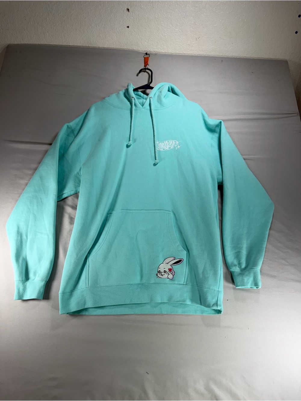Lowkey Geeks D.Va Overwatch Anime Streetwear Mint Green Hoodie Size Large